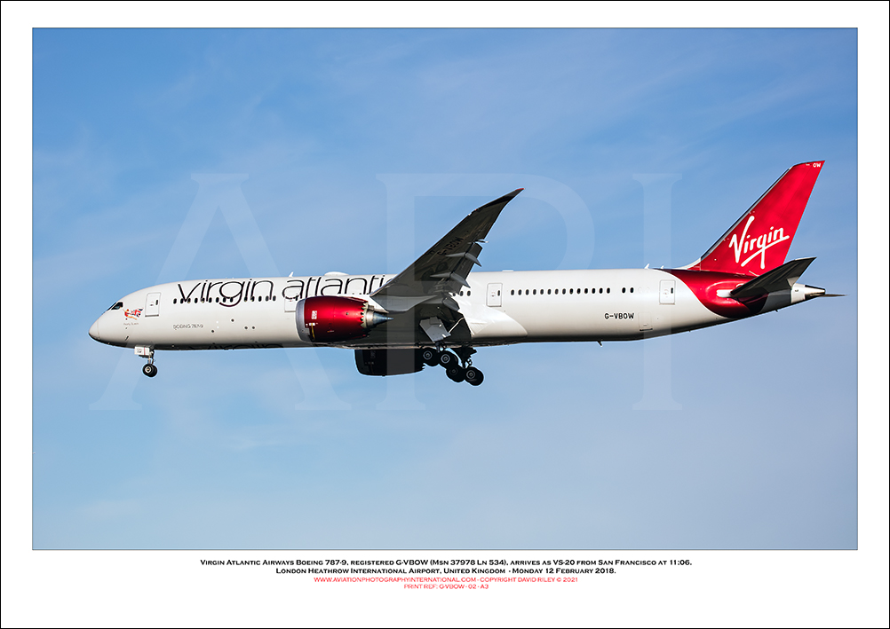G-VBOW - Virgin Atlantic Airways Boeing 787-9 (Msn 37978 Ln 534) - 02