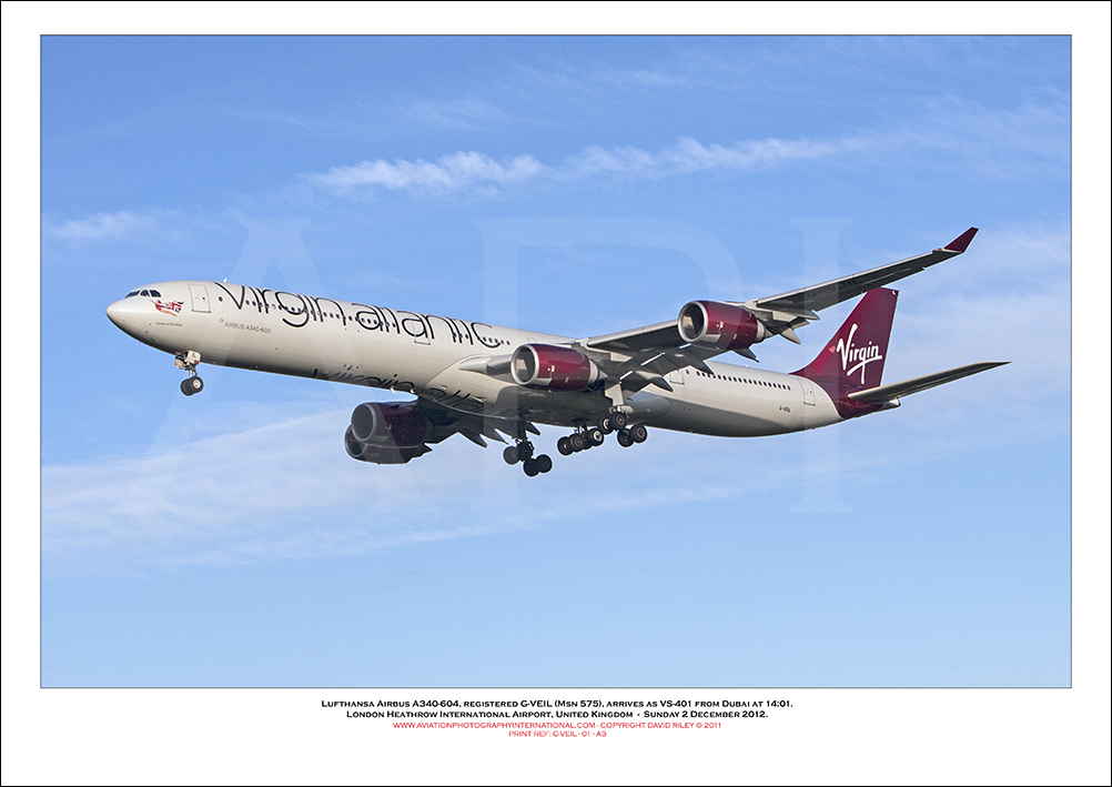 G-VEIL - Virgin Atlantic Airways Airbus A340-642, (Msn 575) - 01