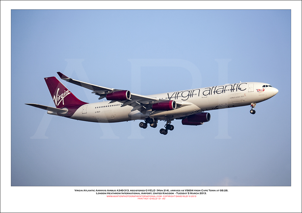 G-VELD - Virgin Atlantic Airways Airbus A340-313 (Msn 214) - 01