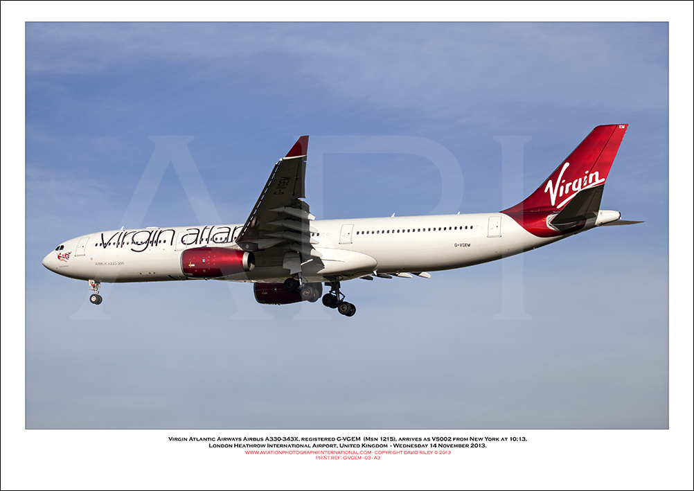 G-VGEM - Virgin Atlantic Airways Airbus A330-343X, (Msn 1215) - 03