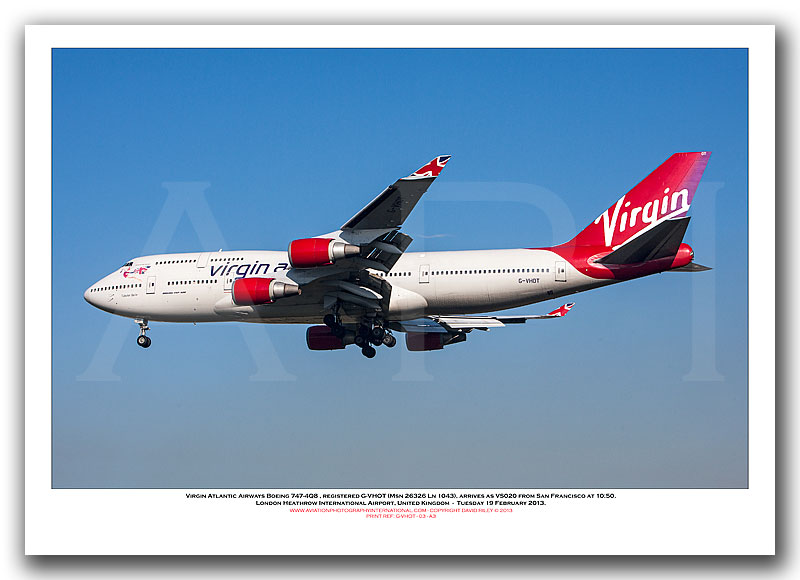G-VHOT - Virgin Atlantic Airways Boeing 747-4Q8  (Msn 26326 ln 1043) - 03