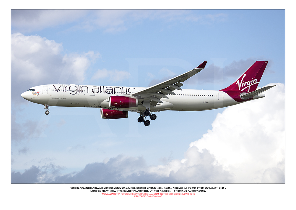 G-VINE - Virgin Atlantic Airways Airbus A330-343X, (Msn 1231) - 01