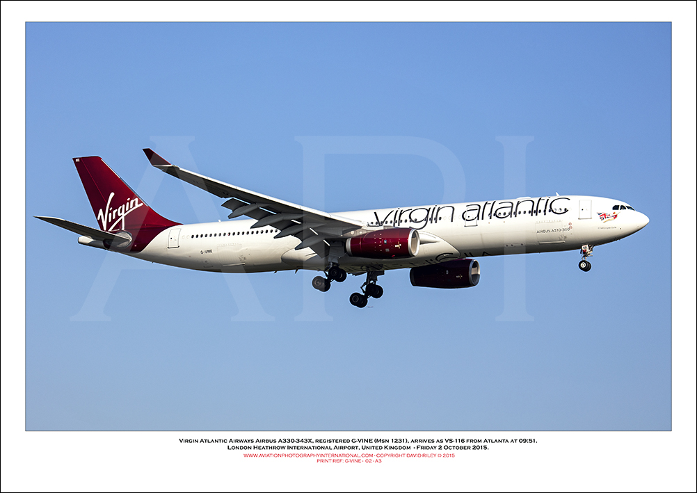 G-VINE - Virgin Atlantic Airways Airbus A330-343X, (Msn 1231) - 02