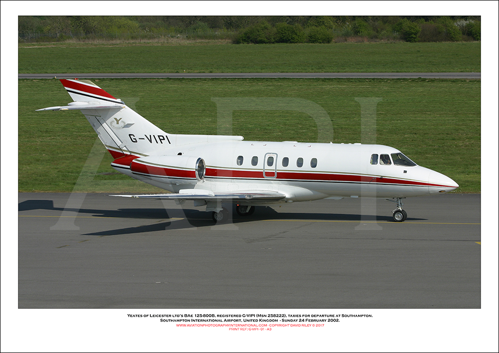 G-VIPI - Yeates of Leicester ltd�s BAe 125-800B (Msn 258222) - 01