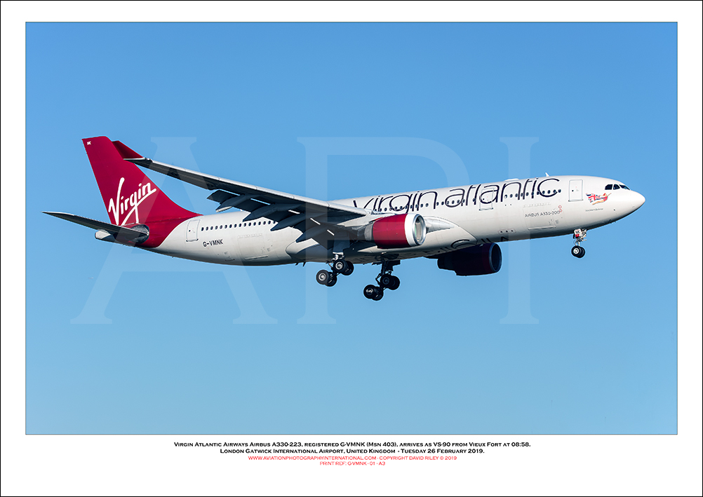 G-VMNK - Virgin Atlantic Airways Airbus A330-223, (Msn 403) - 01
