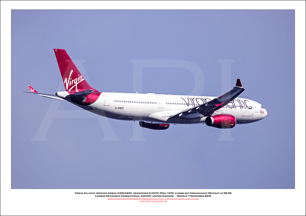 G-VNYC - Virgin Atlantic Airways Airbus A330-343X, (Msn 1315) - 03