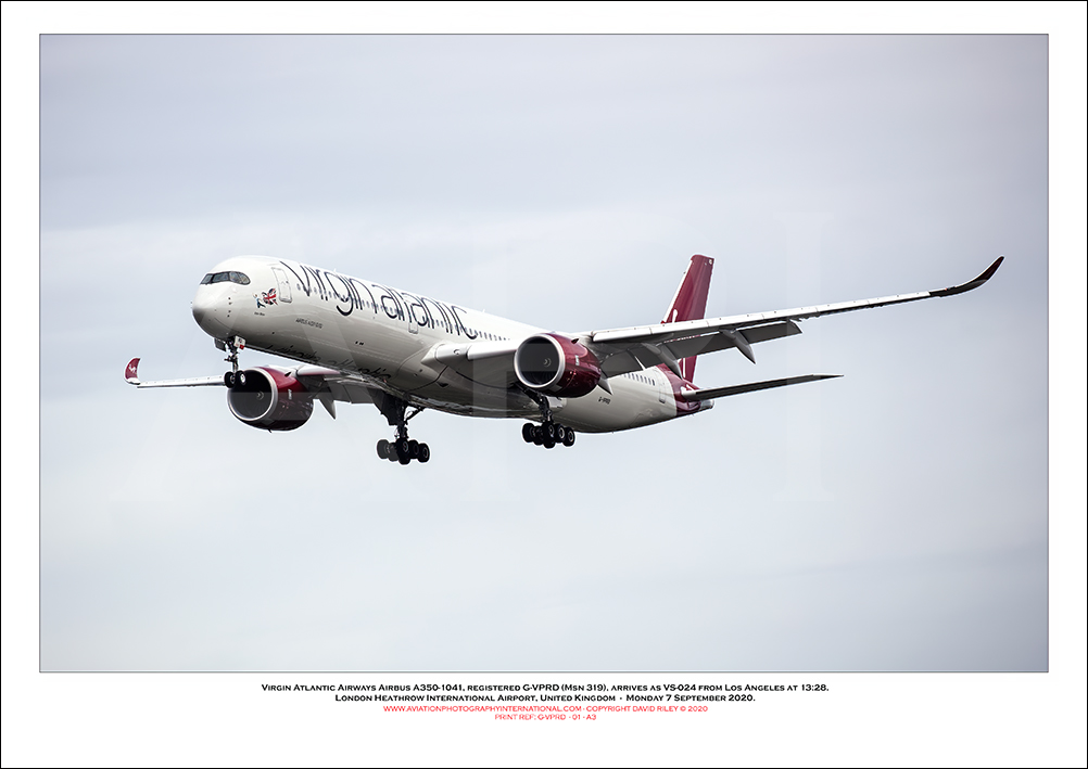 G-VPRD - Virgin Atlantic Airways Airbus A350-1041 (Msn 319) - 01