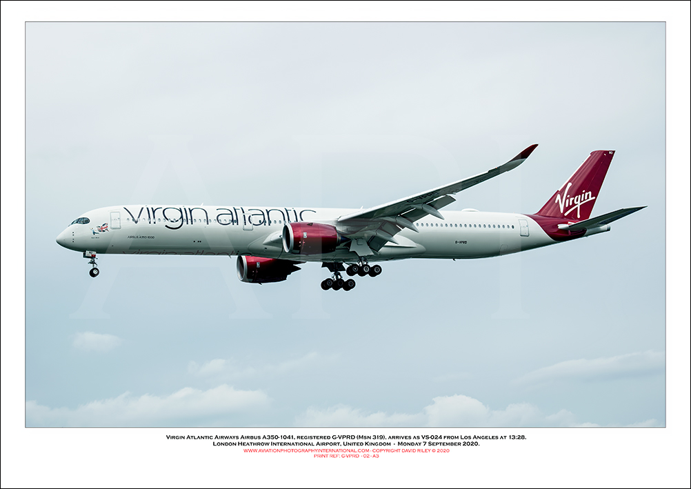 G-VPRD - Virgin Atlantic Airways Airbus A350-1041 (Msn 319) - 02