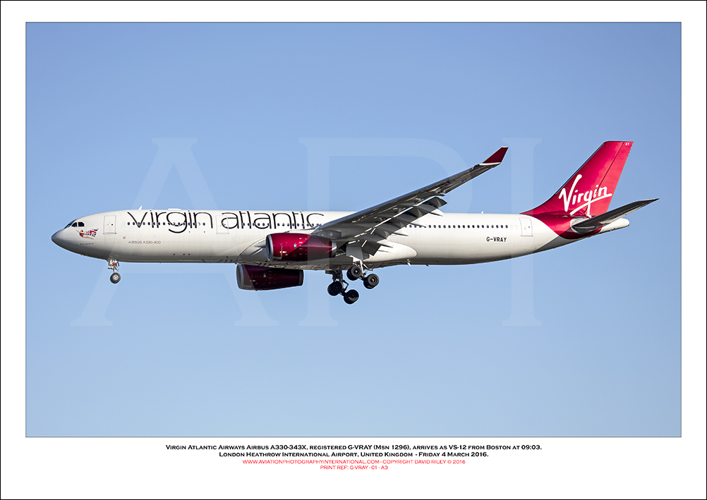 G-VRAY - Virgin Atlantic Airways Airbus A340-313 (Msn 1296) - 01