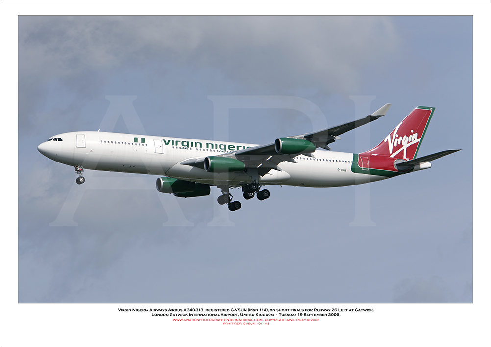 G-VSUN - Virgin Nigeria Airways Airbus A340-313 (Msn 114) - 02