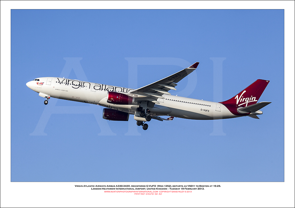 G-VUFO - Virgin Atlantic Airways Airbus A330-343X, (Msn 1352) - 02