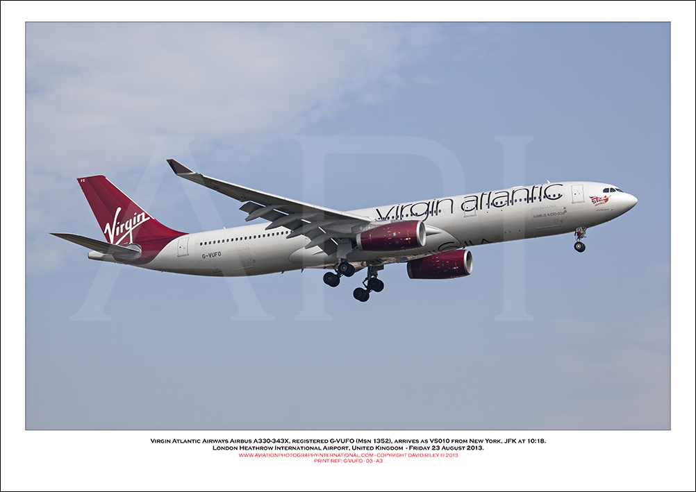 G-VUFO - Virgin Atlantic Airways Airbus A330-343X, (Msn 1352) - 03