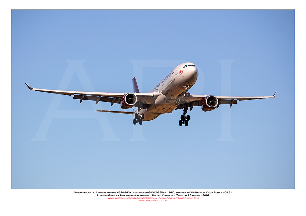 G-VWAG - Virgin Atlantic Airways Airbus A330-343X, (Msn 1341) - 02