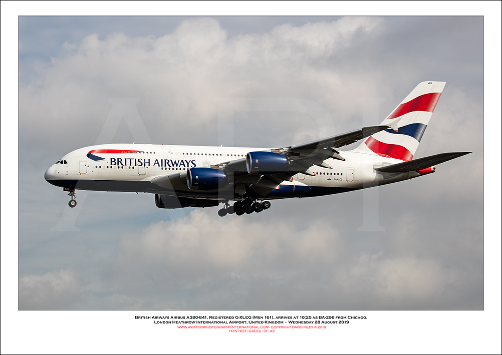 G-XLEG - British Airways Airbus A380-841 (Msn 161) - 01