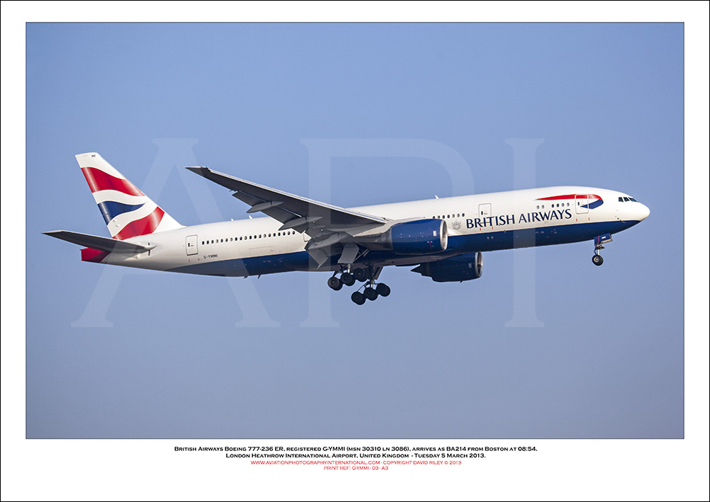 G-YMMI - British Airways Boeing 777-236 ER (Msn 30310 ln 308) - 03