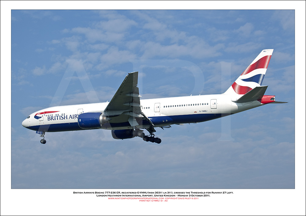 G-YMMJ - British Airways Boeing 777-236 ER (Msn 30311 ln 311) - 01