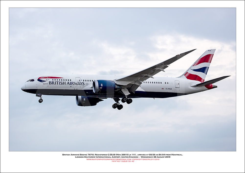 G-ZBJB - British Airways Boeing 787-8 Dreamliner (Msn 38610 Ln 111) - 03