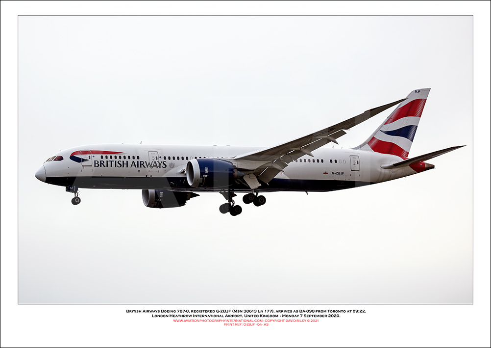 G-ZBJF - British Airways Boeing 787-8 Dreamliner (Msn 38613 Ln 177) - 04