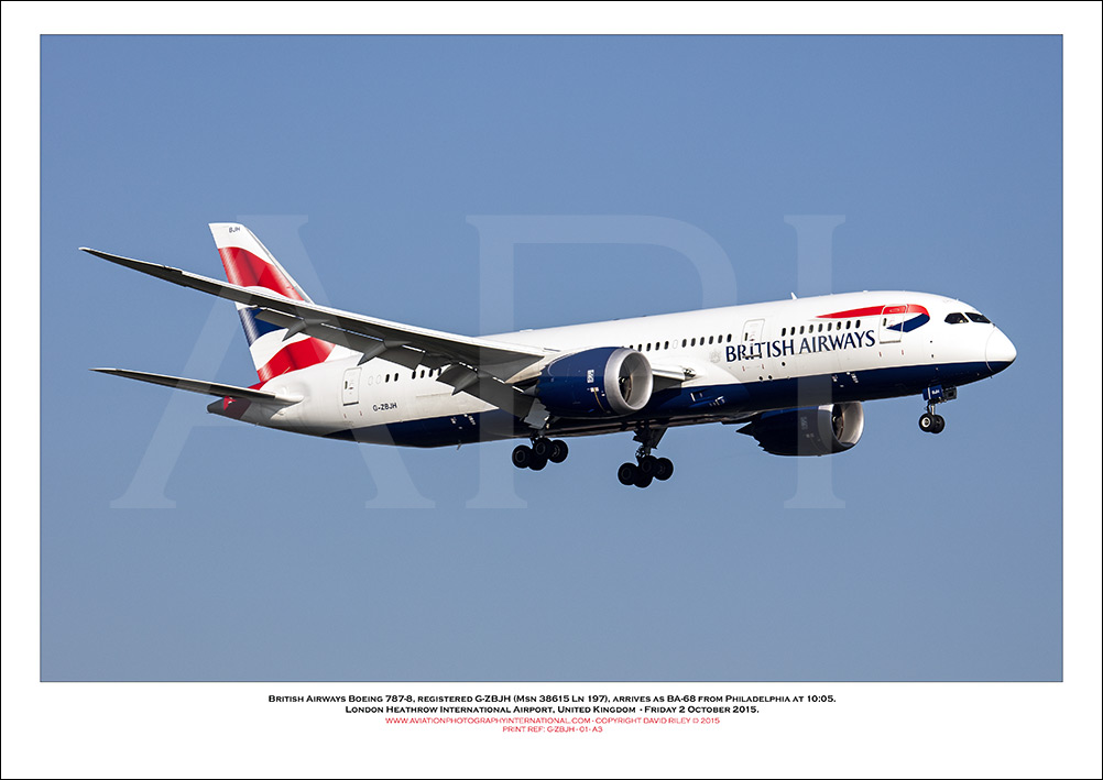 G-ZBJH - British Airways Boeing 787-8 Dreamliner (Msn 38615 Ln 197) - 01