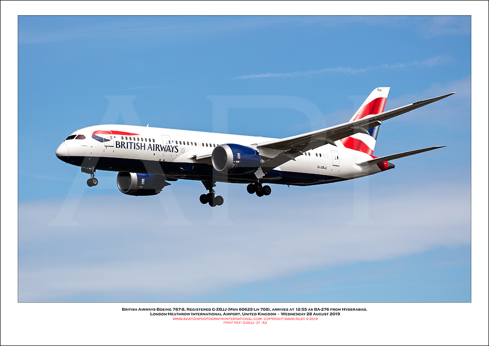 G-ZBJJ - British Airways Boeing 787-8 Dreamliner (Msn 60629 Ln 708) - 01