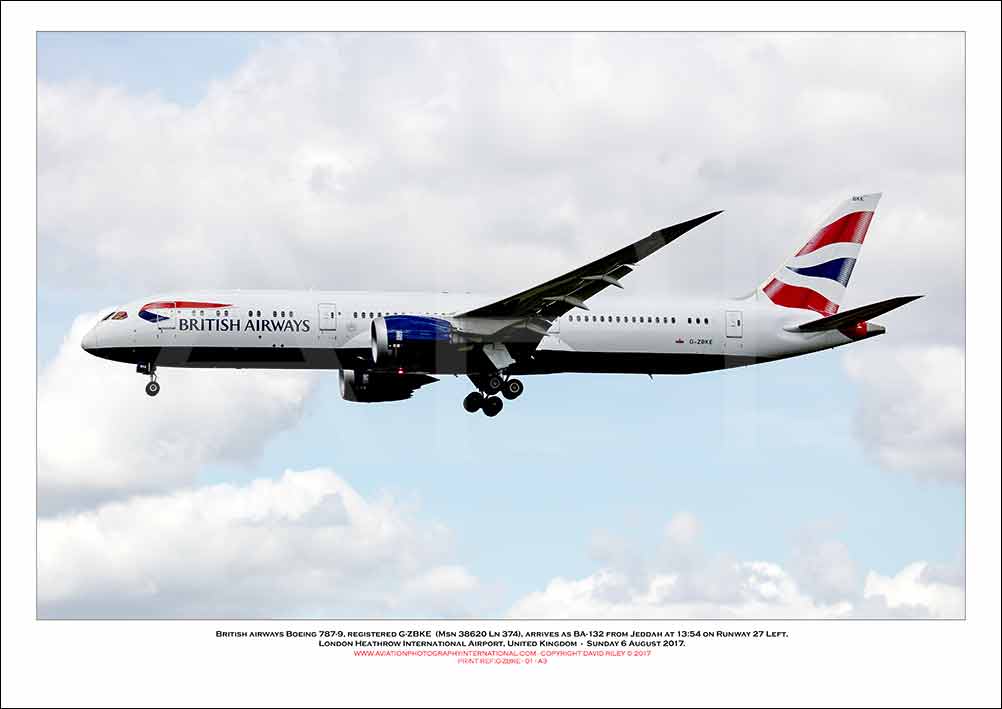 G-ZBKE - British Airways Boeing 787-9 Dreamliner (Msn 38620 Ln 374) - 01