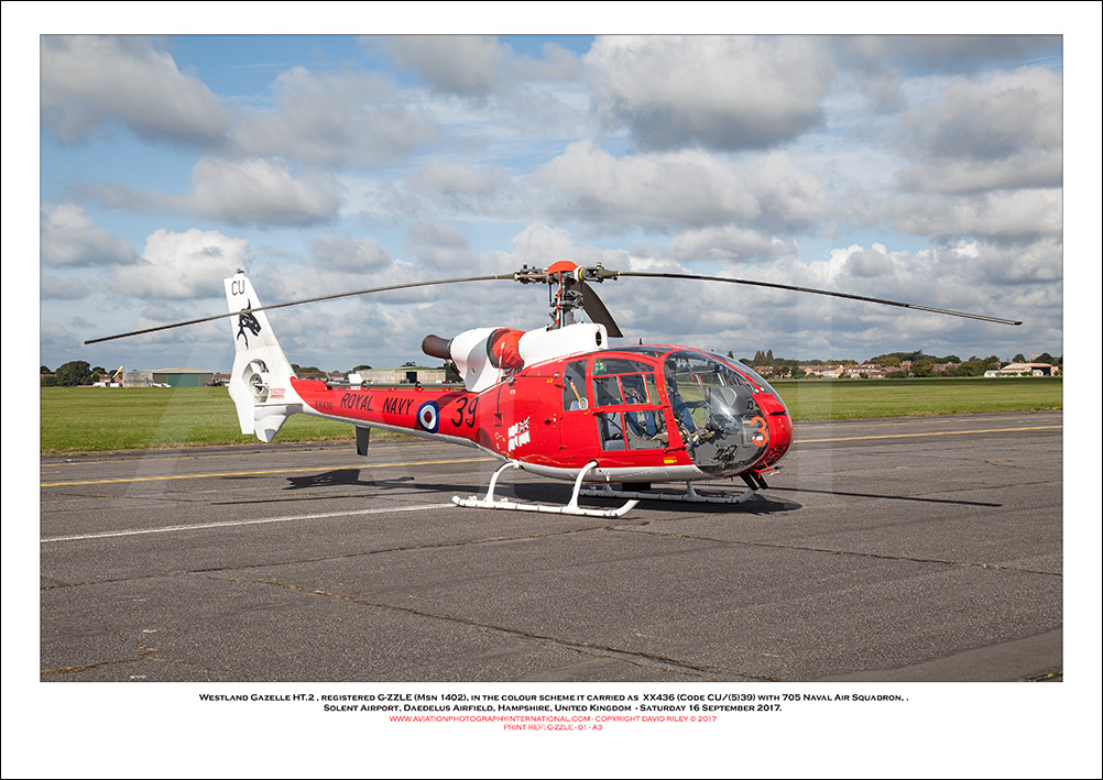 G-ZZLE -  Gaxelle Squadron Flying Group's Westland Gazelle HT.2  (Msn1042) - 01