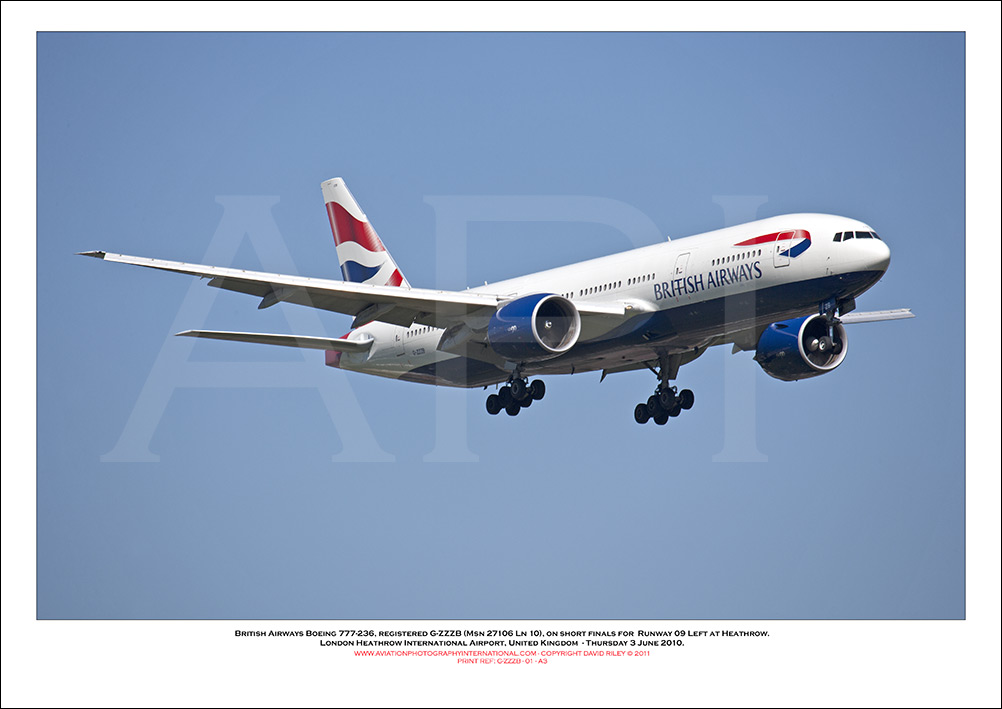 G-ZZZB - British Airways Boeing 777-236 (Msn 27106 ln 10) - 01
