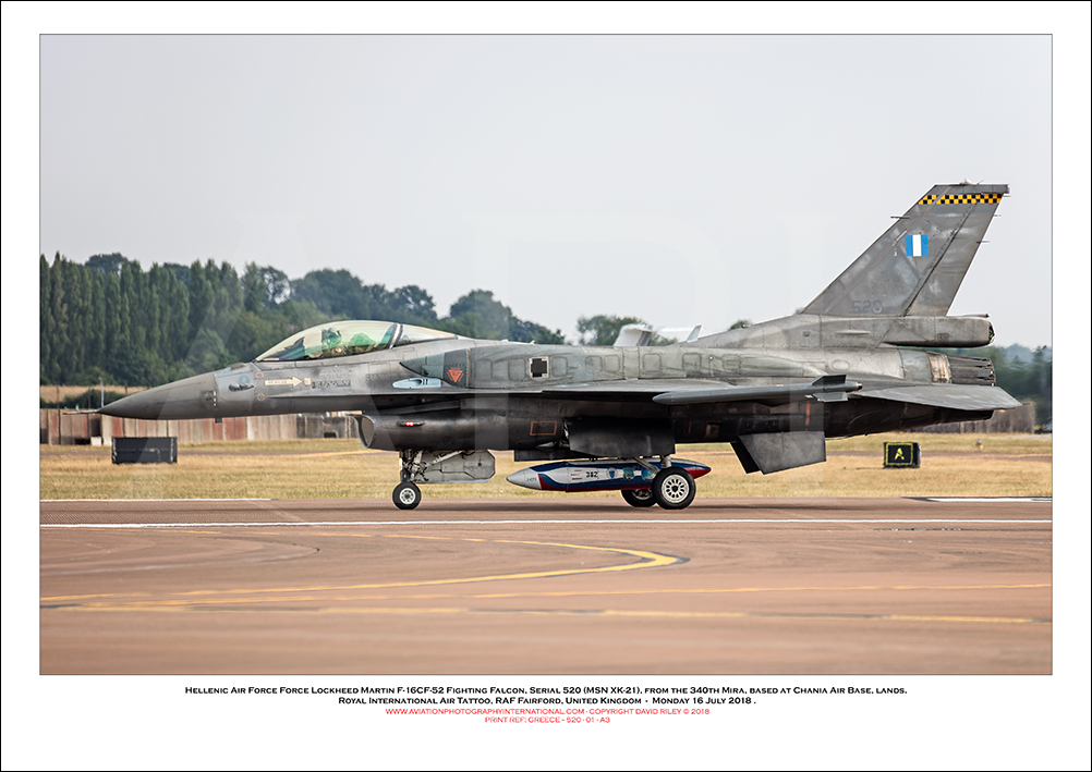 GREECE-520 - Hellenic Air Force Force Lockheed Martin  F-16CF-52 Fighting Falcon (Msn XK-21) - 01