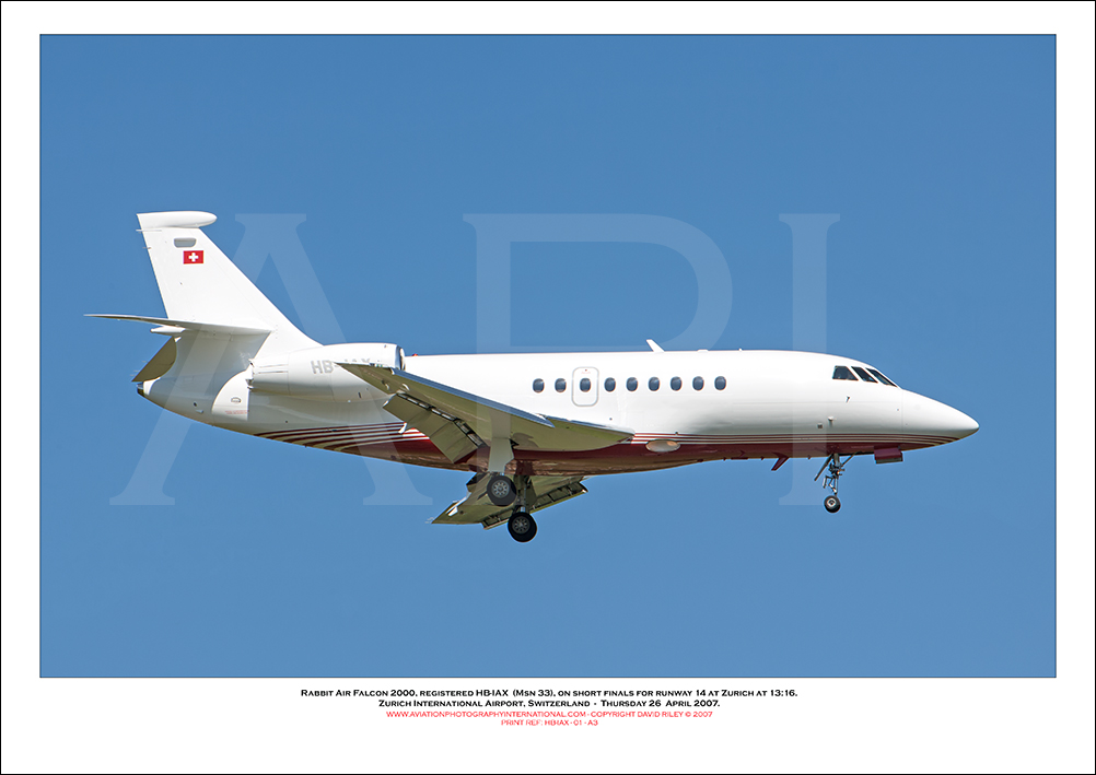 HB-IAX -Rabbit Air Falcon 2000, (Msn 033) - 01