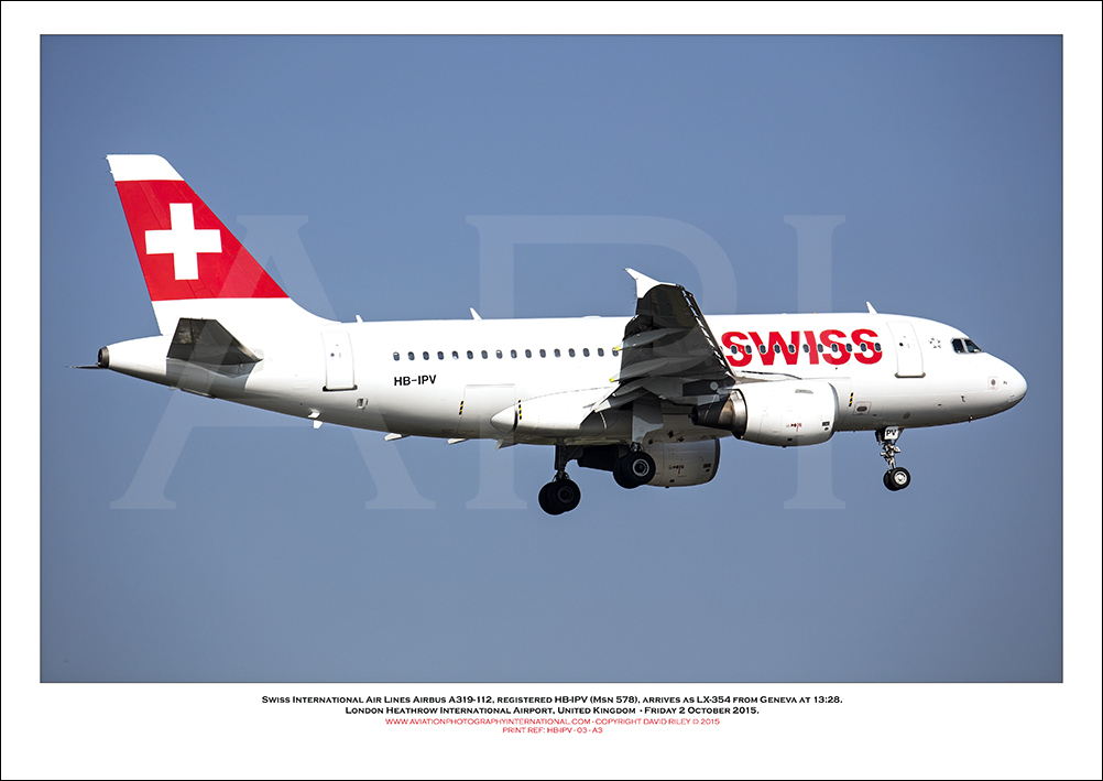 HB-IPV - Swiss International Air Lines Airbus A319-112  (Msn 578) - 03
