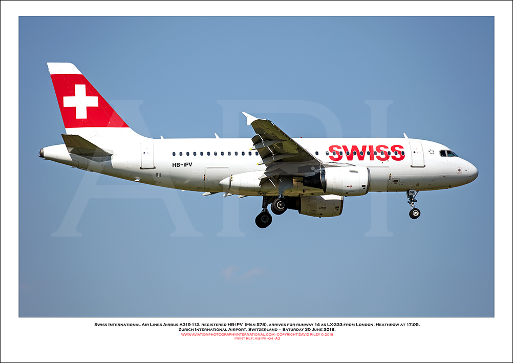 HB-IPV - Swiss International Air Lines Airbus A319-112  (Msn 578) - 04