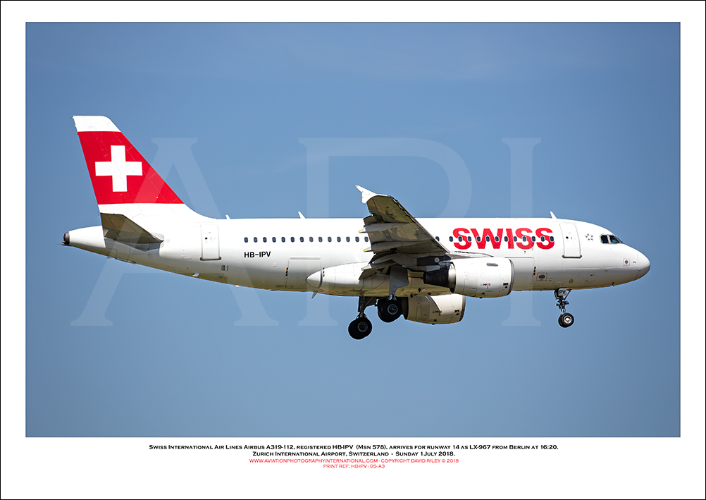 HB-IPV - Swiss International Air Lines Airbus A319-112  (Msn 578) - 05