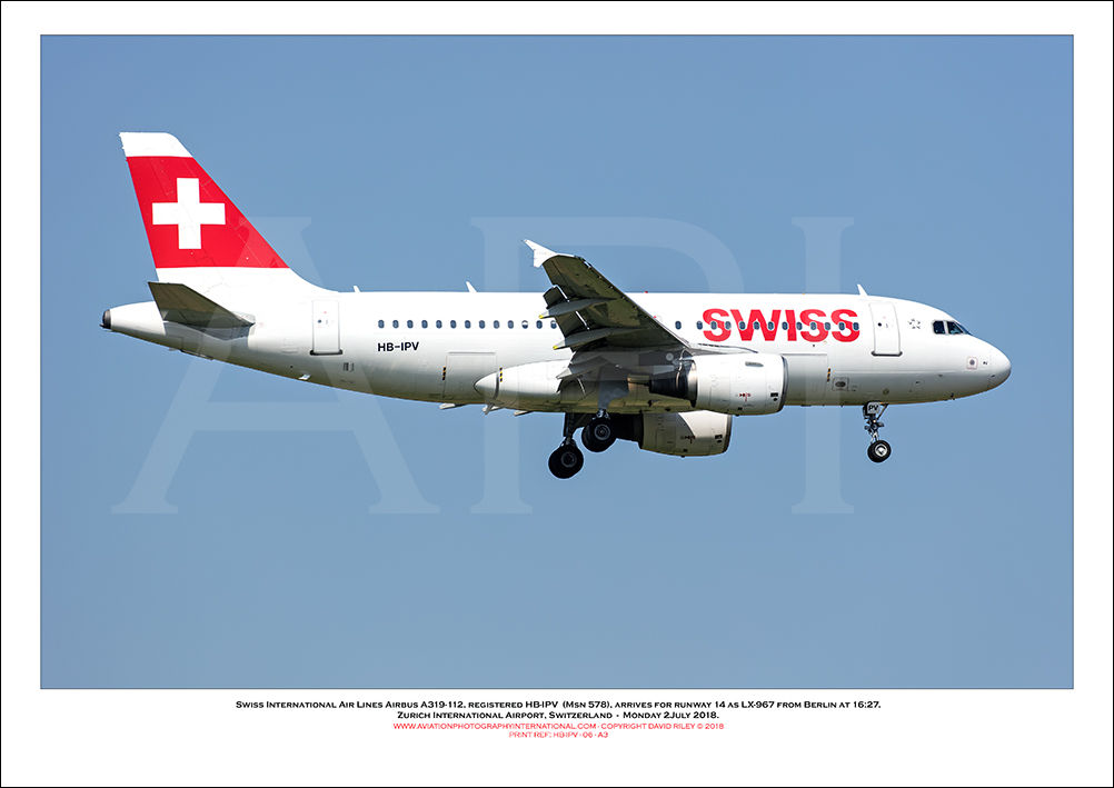 HB-IPV - Swiss International Air Lines Airbus A319-112  (Msn 578) - 06
