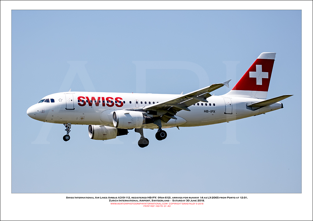 HB-IPX - Swiss International Air Lines Airbus A319-112  (Msn 612) - 01