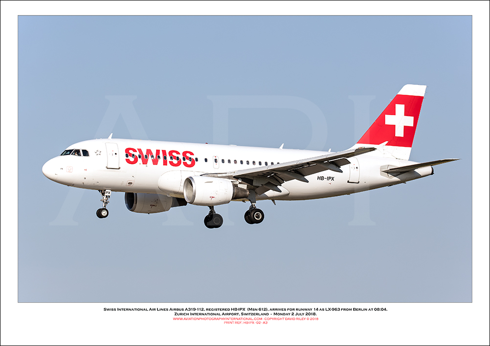 HB-IPX - Swiss International Air Lines Airbus A319-112  (Msn 612) - 02
