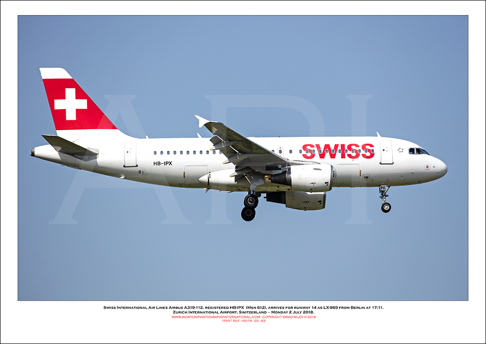 HB-IPX - Swiss International Air Lines Airbus A319-112  (Msn 612) - 03
