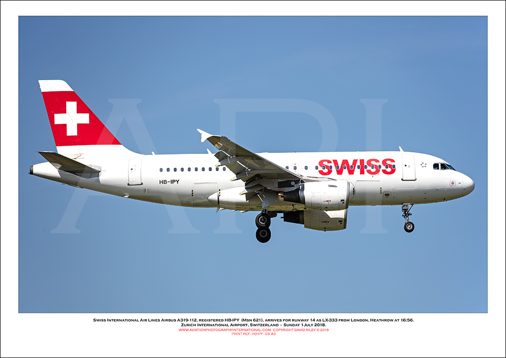 HB-IPY - Swiss International Air Lines Airbus A319-112  (Msn 621) - 03