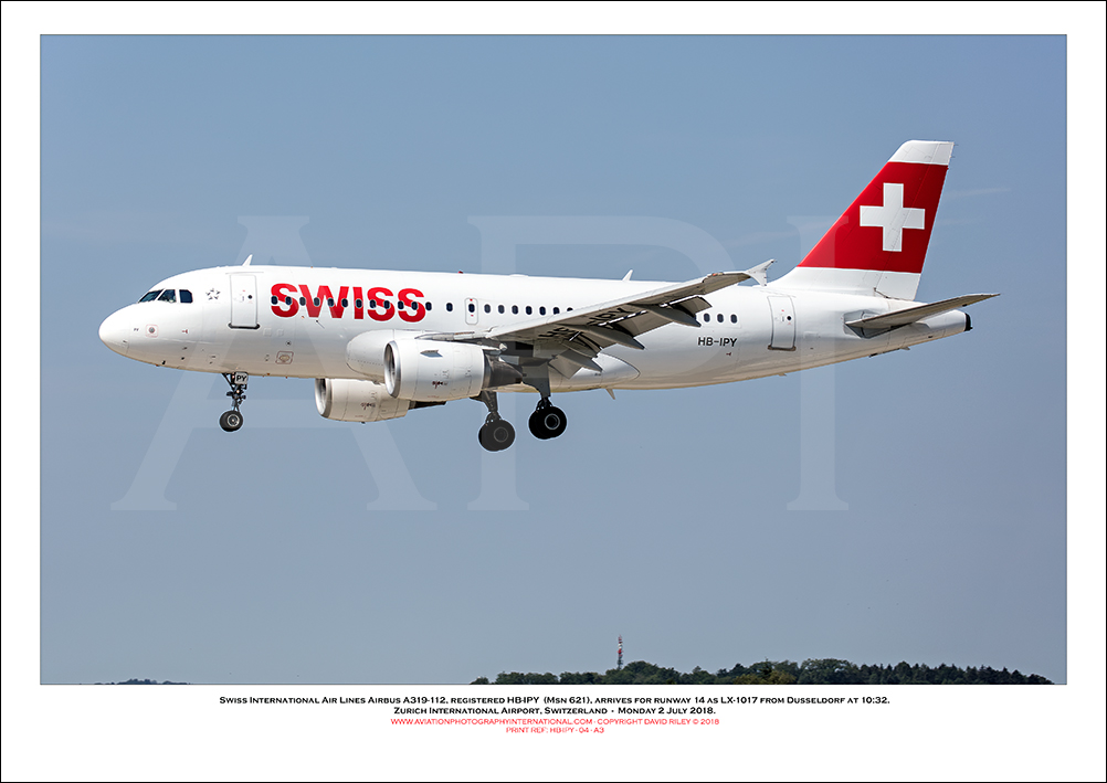 HB-IPY - Swiss International Air Lines Airbus A319-112  (Msn 621) - 04