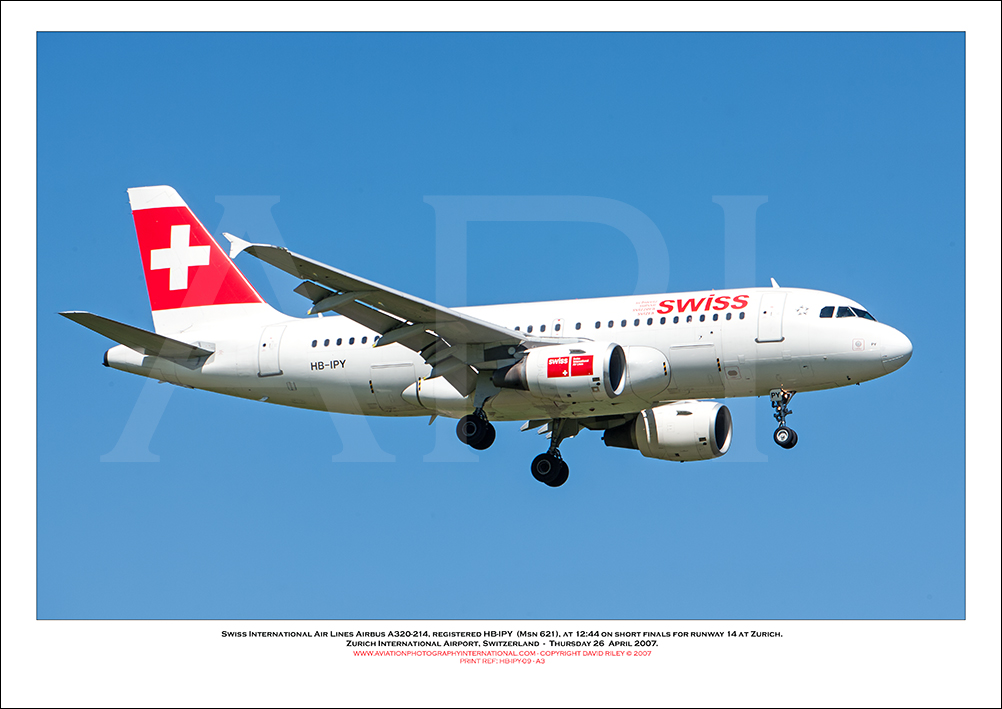 HB-IPY - Swiss International Air Lines Airbus A319-112  (Msn 621) - 09