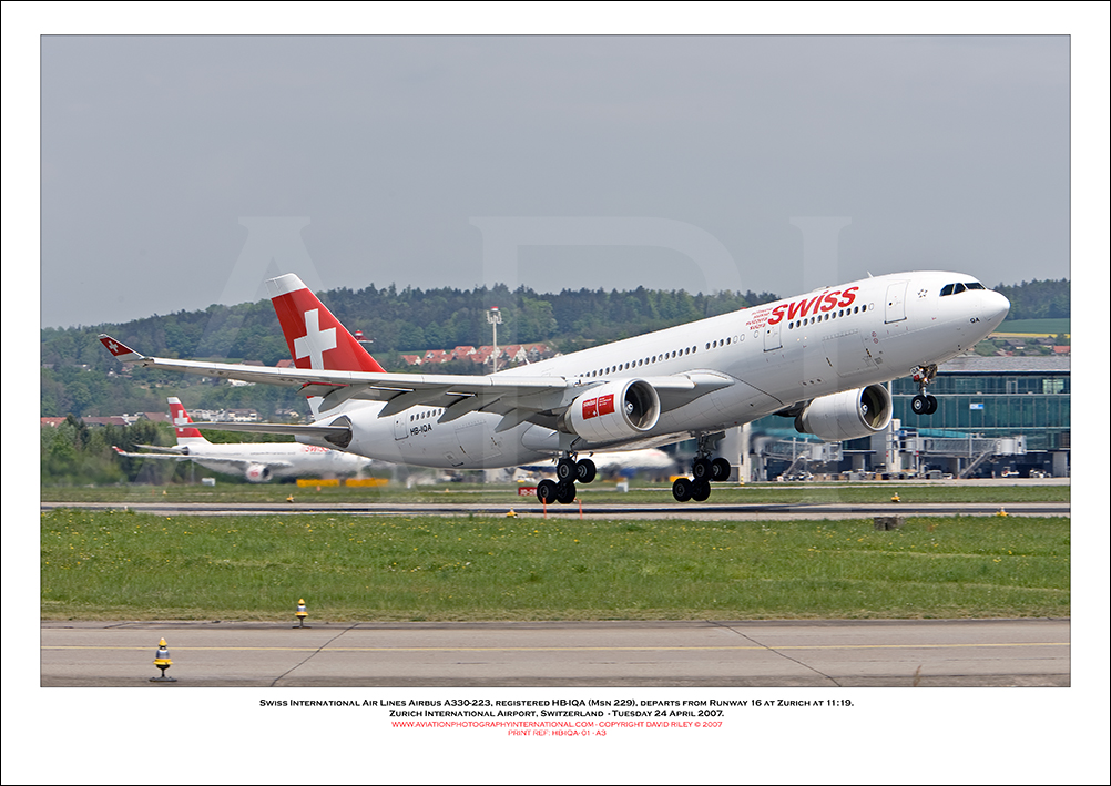 HB-IQA - Swiss International Air Lines Airbus A330-223  (Msn 229) - 01