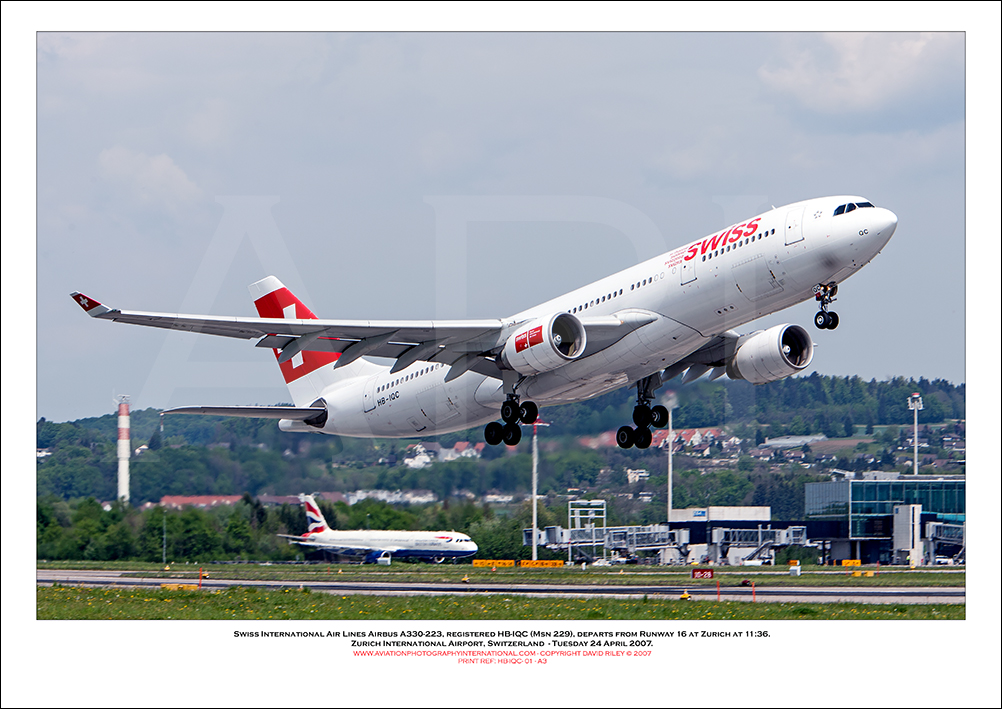 HB-IQC - Swiss International Air Lines Airbus A330-223  (Msn 249) - 01