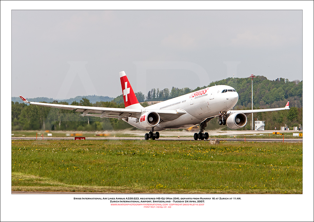HB-IQJ - Swiss International Air Lines Airbus A330-223  (Msn 294) - 01