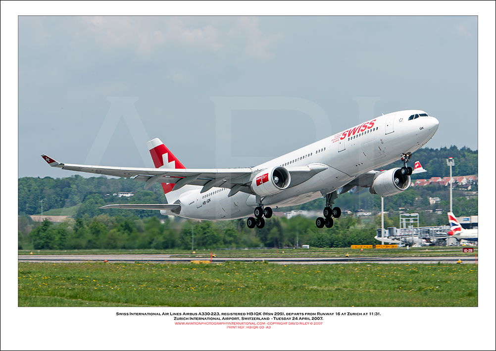 HB-IQK - Swiss International Air Lines Airbus A330-223  (Msn 299) - 03