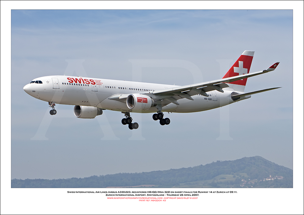 HB-IQQ - Swiss International Air Lines Airbus A330-223  (Msn 322) - 04