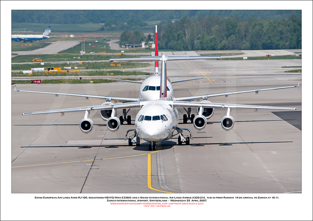 HB-IYQ - Swiss European Air Lines Avro RJ100 (Msn E3384) - 04