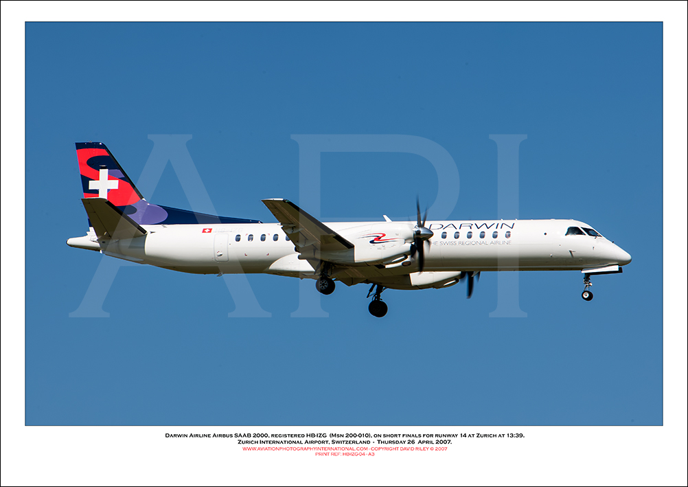 HB-IZG - Darwin Airline SAAB 2000  (Msn 200-010) - 04