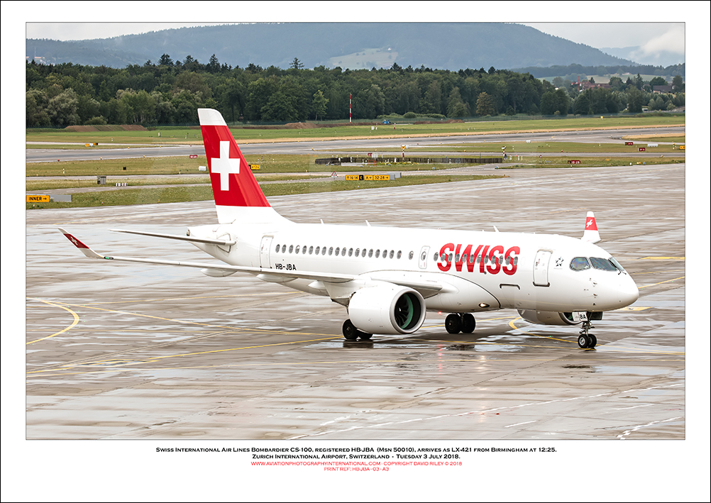 HB-JBA - Swiss International Air Lines  Bombardier CS100 (Msn 50010) - 03
