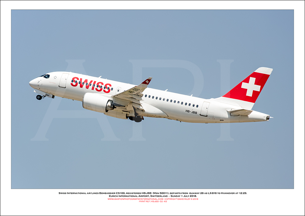 HB-JBB - Swiss International Air Lines  Bombardier CS100 (Msn 50011) - 02