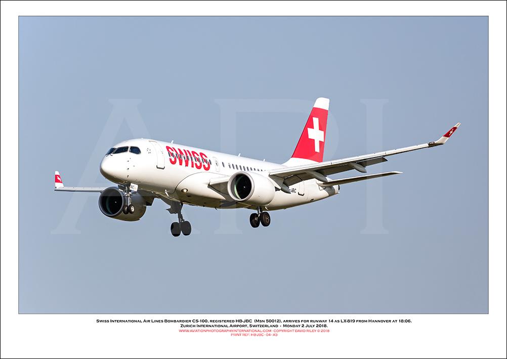 HB-JBC - Swiss International Air Lines  Bombardier CS100 (Msn 50012) - 04