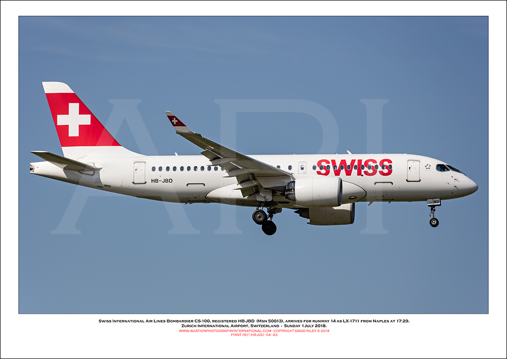 HB-JBD - Swiss International Air Lines  Bombardier CS100 (Msn 50013) - 04